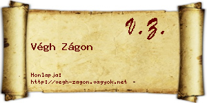 Végh Zágon névjegykártya