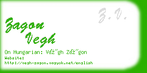 zagon vegh business card